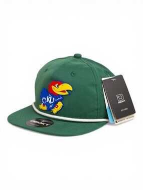 Kansas Jayhawks 3D Classic Rope Hat- Forest/ White